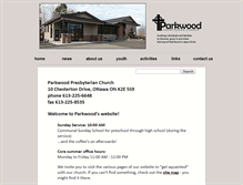 Tablet Screenshot of parkwoodchurch.ca