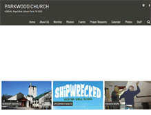 Tablet Screenshot of parkwoodchurch.org